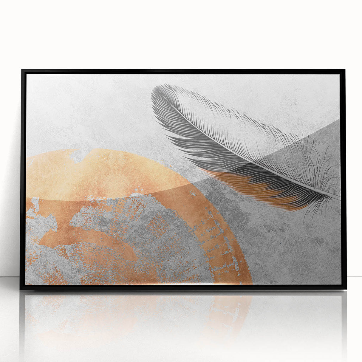 Abstract wall art canvas print showcasing vibrant colors and fluid shapes, ideal for modern decor, presented rolled in protective packaging.