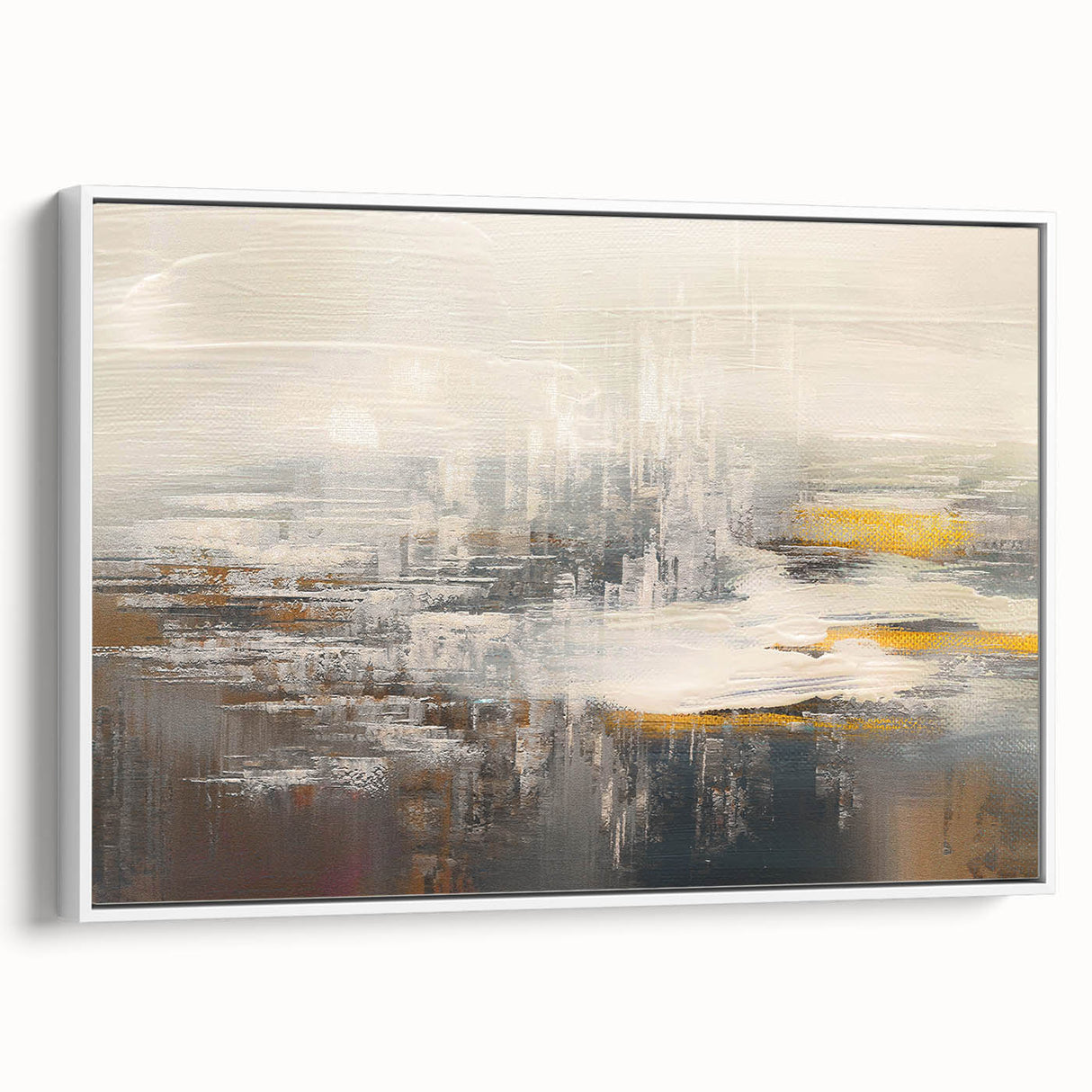 Colorful abstract canvas print showcasing vibrant geometric shapes and fluid lines, perfect for modern decor or artistic expression.