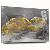 Abstract wall art canvas print showcasing vibrant colors and geometric shapes, rolled and ready for display, emphasizing modern artistic expression and creativity.