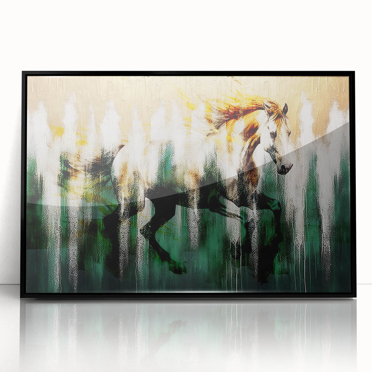 Vibrant abstract wall art canvas print showcasing bold colors and dynamic shapes, ideal for modern home décor. Rolled and securely packaged in a protective tube.