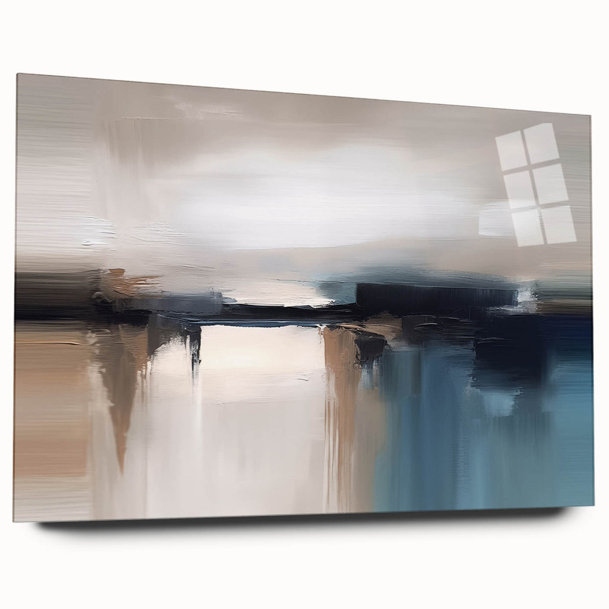 Vibrant abstract canvas art print featuring bold colors and dynamic shapes, perfect for modern home decor or office spaces.