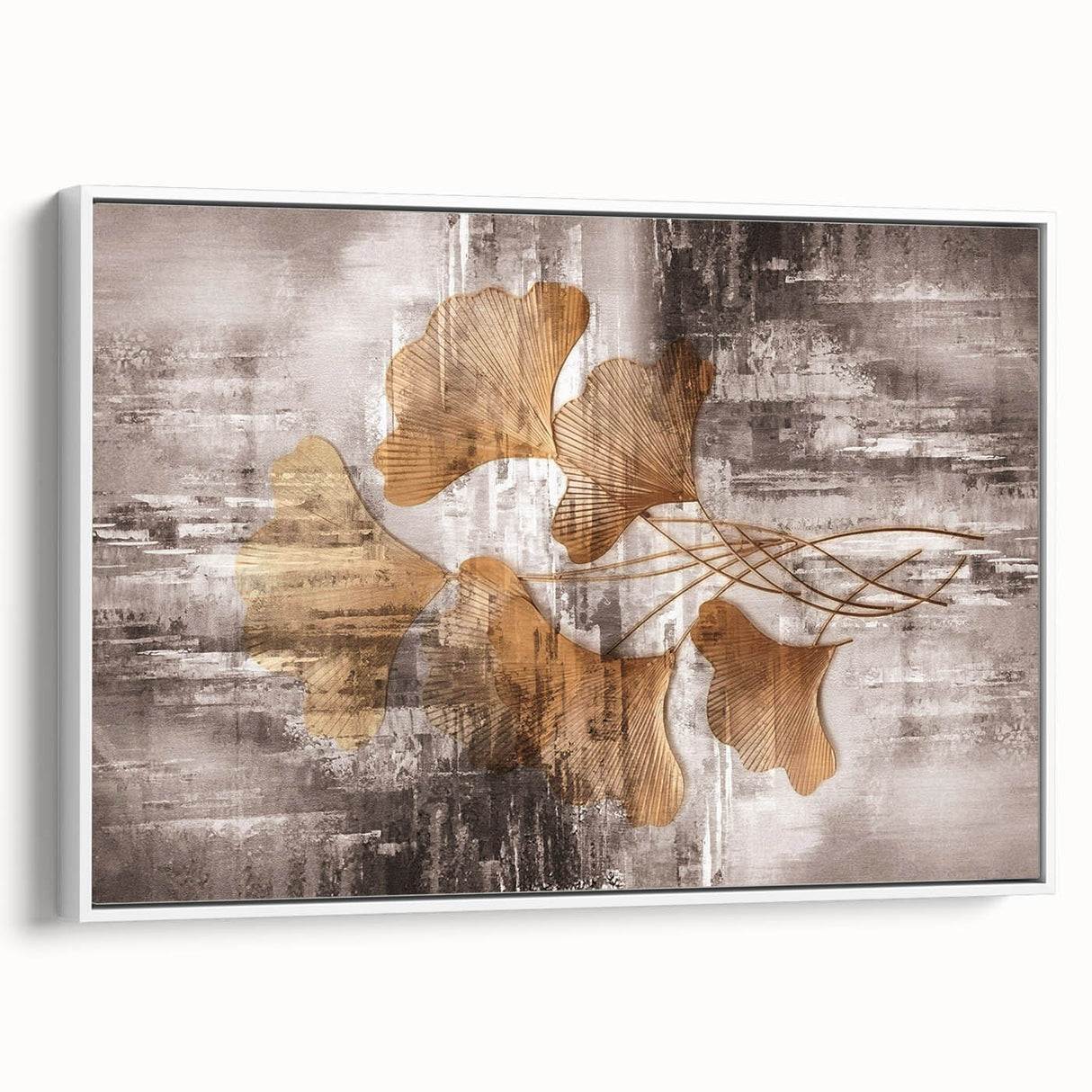 Colorful abstract canvas artwork showcasing vibrant swirls of blue, orange, and yellow, perfect for modern home decor or art collectors.