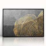 Abstract canvas artwork featuring vibrant blue and orange swirls, perfect for modern home decor, highlighting unique brushstroke textures.