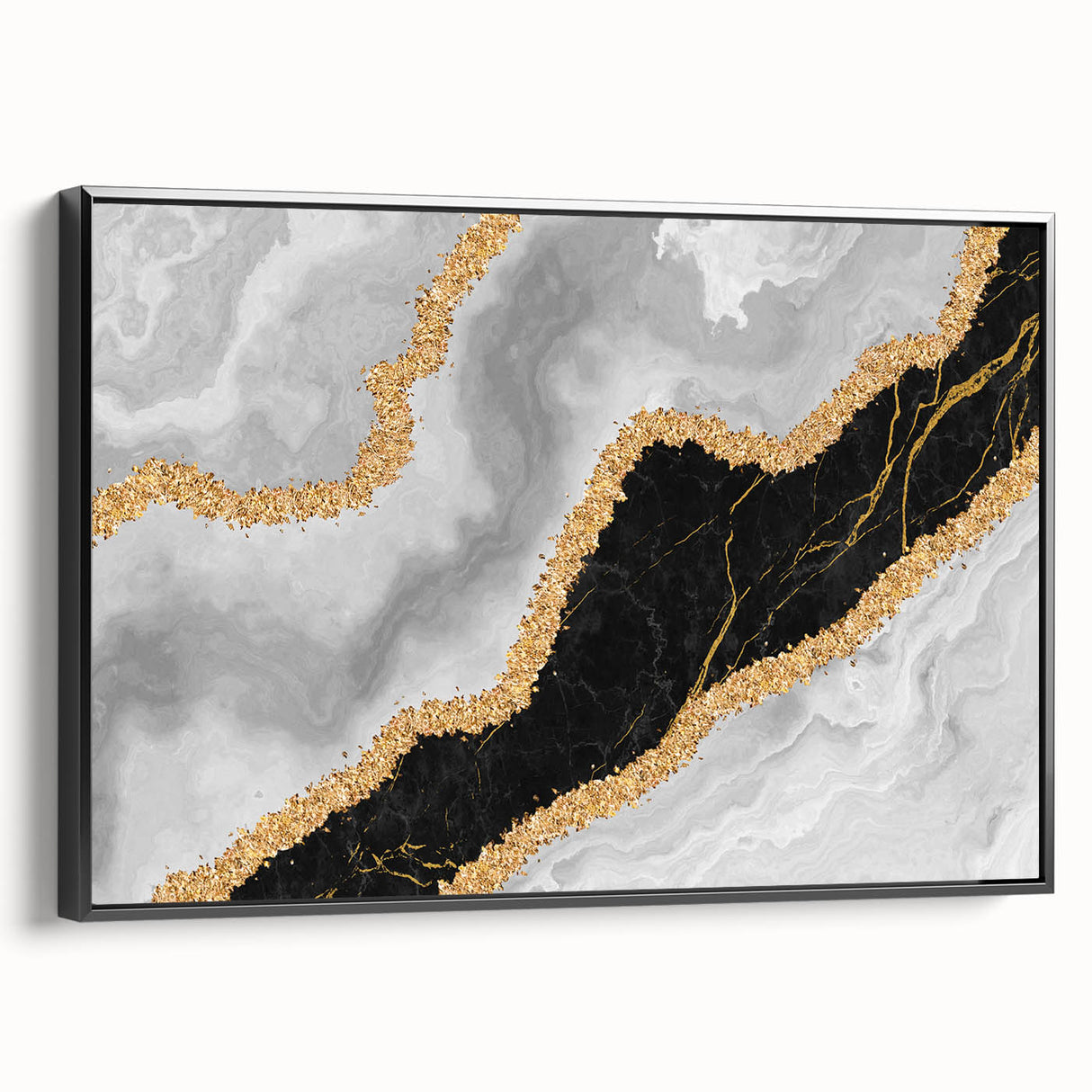 Colorful abstract canvas art print showcasing vibrant swirls of blue, orange, and yellow, ideal for modern home decor. Perfect for enhancing living spaces.