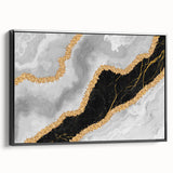 Colorful abstract canvas art print showcasing vibrant swirls of blue, orange, and yellow, ideal for modern home decor. Perfect for enhancing living spaces.