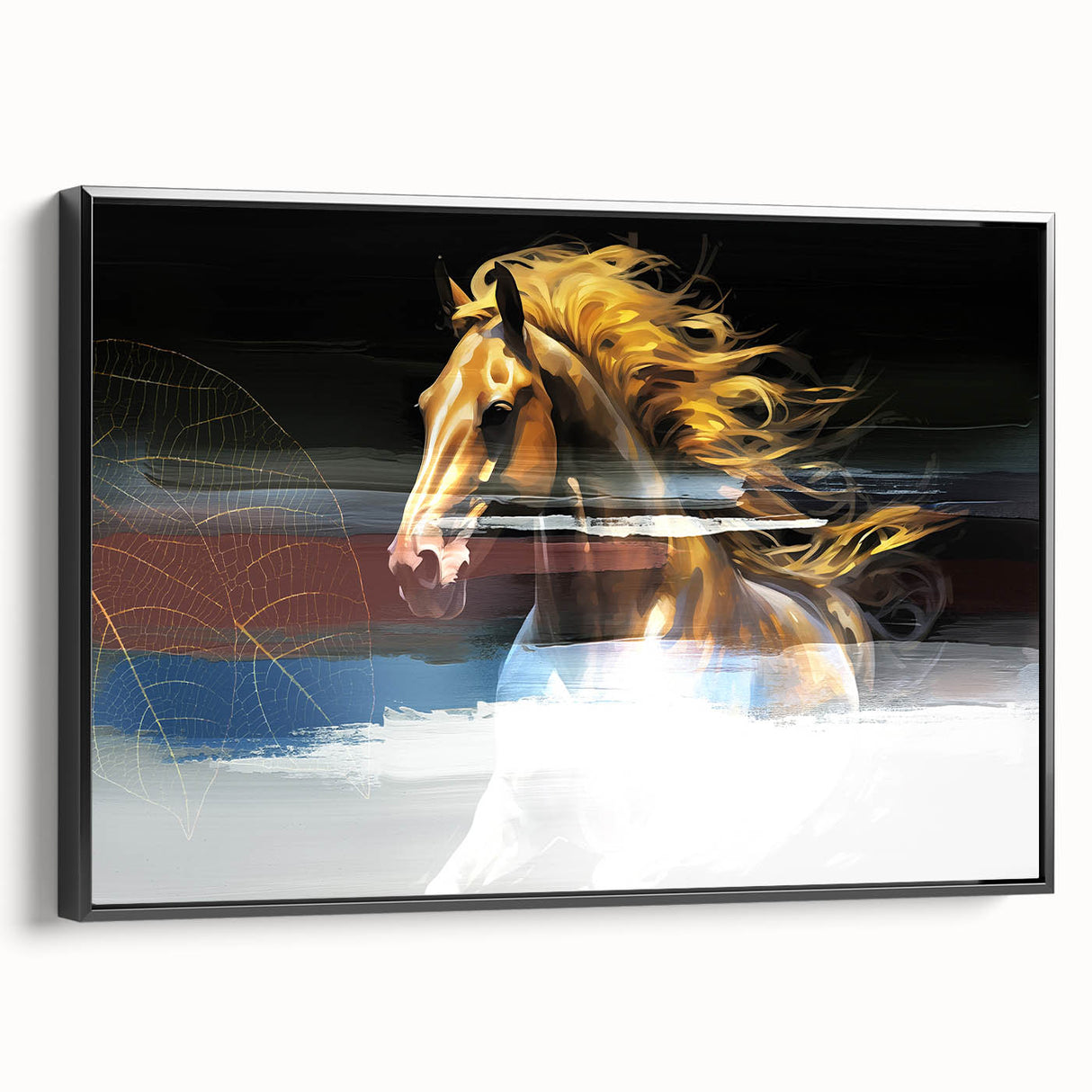 Abstract wall art canvas print showcasing vibrant colors and dynamic shapes, perfect for modern home decor or artistic interiors.