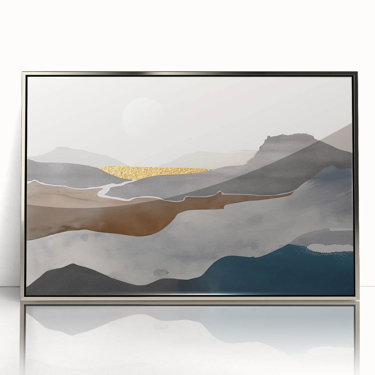 Abstract wall art canvas print showcasing vibrant colors and dynamic shapes, perfect for modern home decor or office spaces.