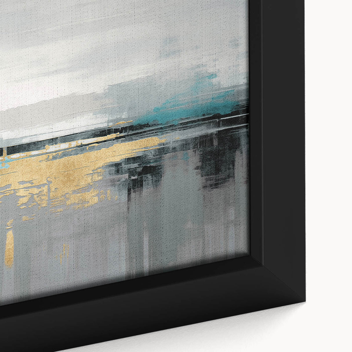 Abstract wall art canvas featuring vibrant colors of blue, orange, and green swirls, perfect for modern home decor. Ideal for adding a contemporary touch to any living space.