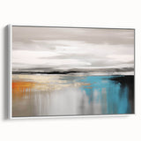 Abstract wall art canvas featuring vibrant colors and geometric shapes, showcasing a modern design ideal for contemporary home decor. Packaged in a protective cardboard tube.