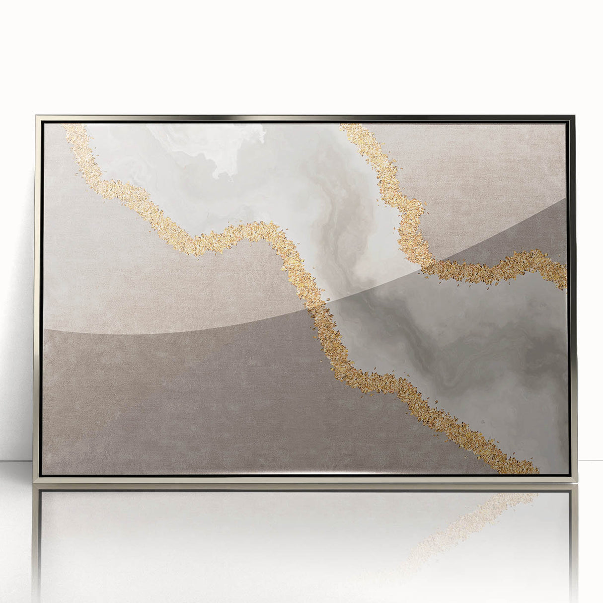 Vibrant abstract wall art canvas print showcasing swirling colors of blue, orange, and yellow, perfect for modern decor enhancement.