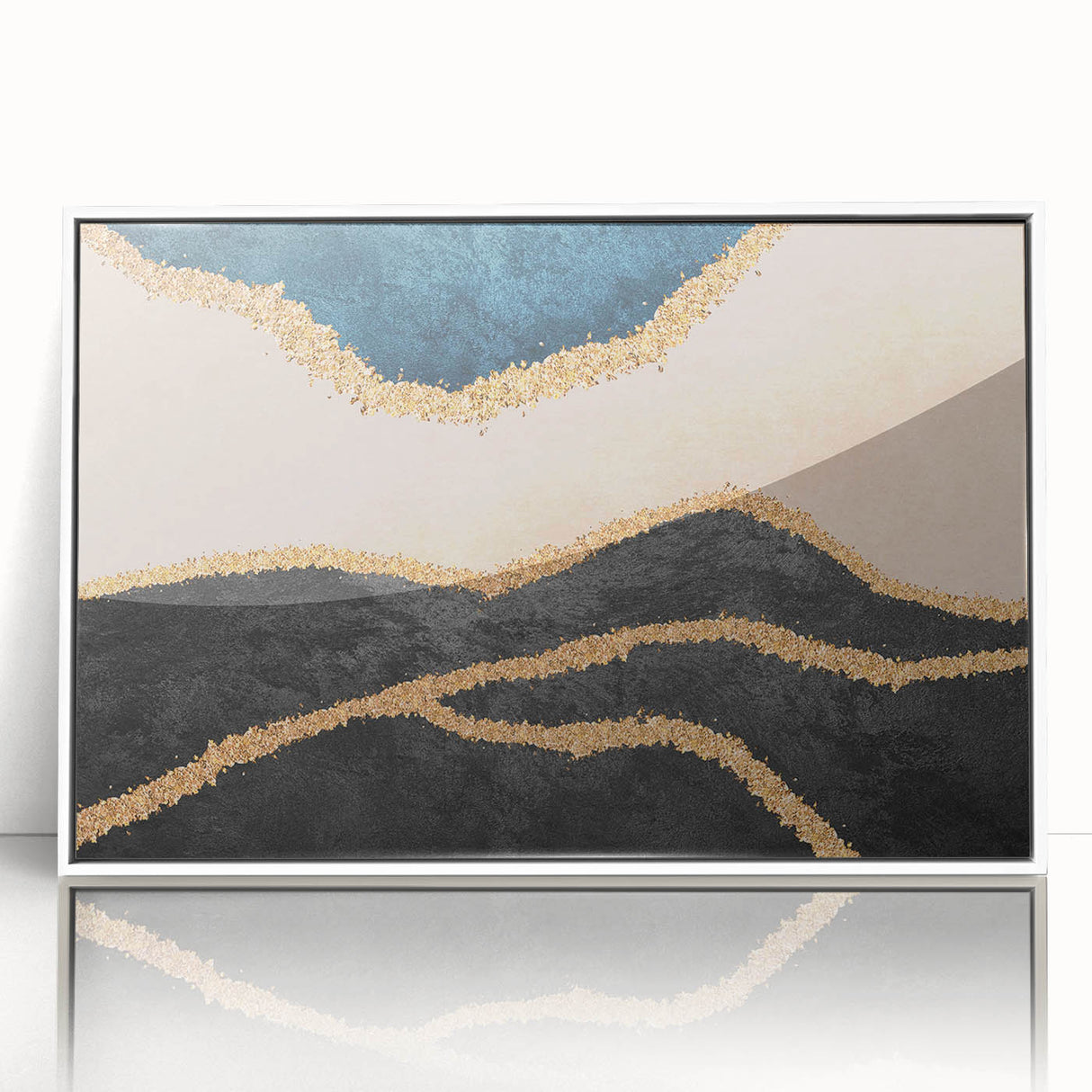 Vibrant abstract wall art canvas print showcasing bold colors and geometric shapes, ideal for modern home decor and artistic expression.