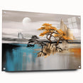 Abstract wall art canvas featuring vibrant colors and dynamic geometric shapes, showcasing a modern artistic design; packaged securely for delivery.