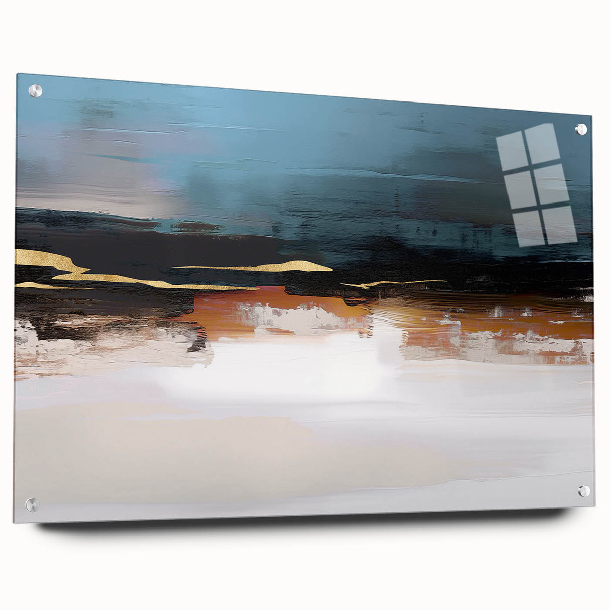 Abstract wall art canvas featuring vibrant colors and geometric shapes, showcasing a modern artistic design ideal for contemporary home decor, rolled and ready for display.