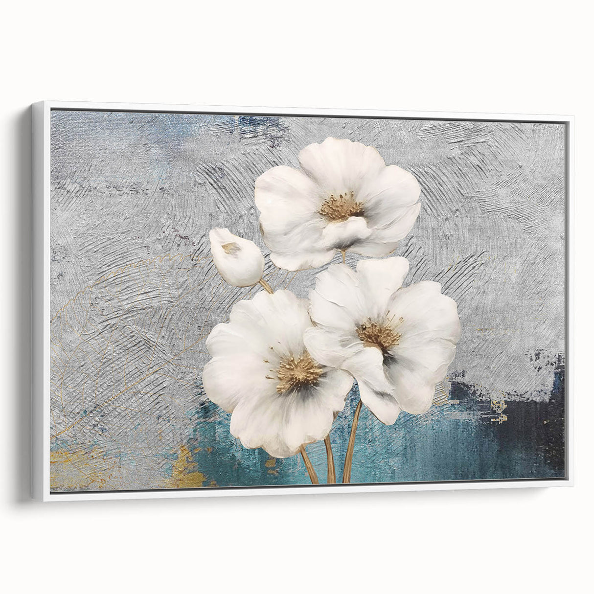 Abstract wall art canvas print showcasing vibrant colors and dynamic geometric shapes, perfect for modern home decor or office spaces.