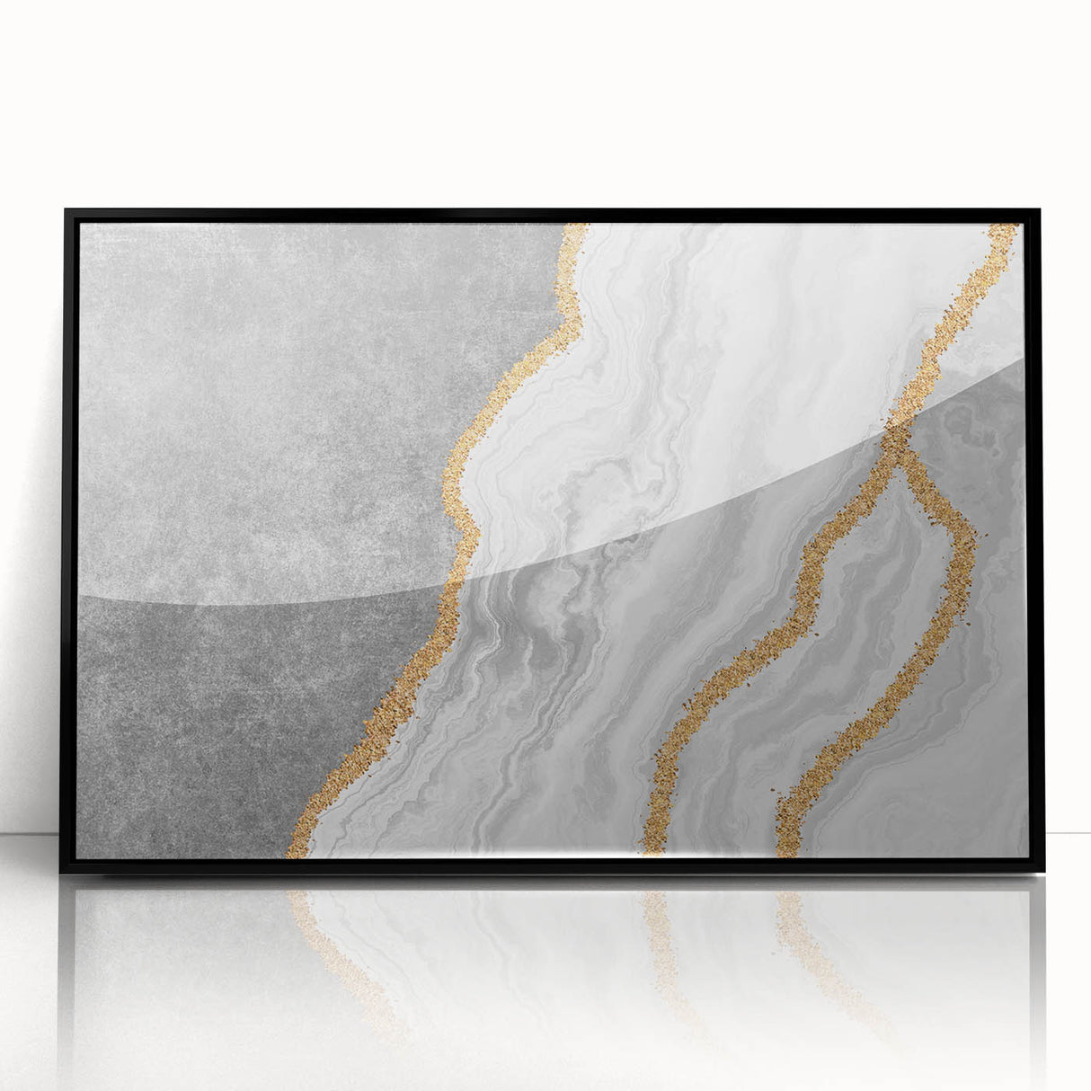 Abstract wall art piece showcasing vibrant colors and dynamic shapes on a textured canvas, emphasizing modern artistic expression and visual depth.