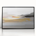 Colorful abstract wall art canvas print showcasing vibrant swirls of blue, orange, and yellow, perfect for modern home decor.