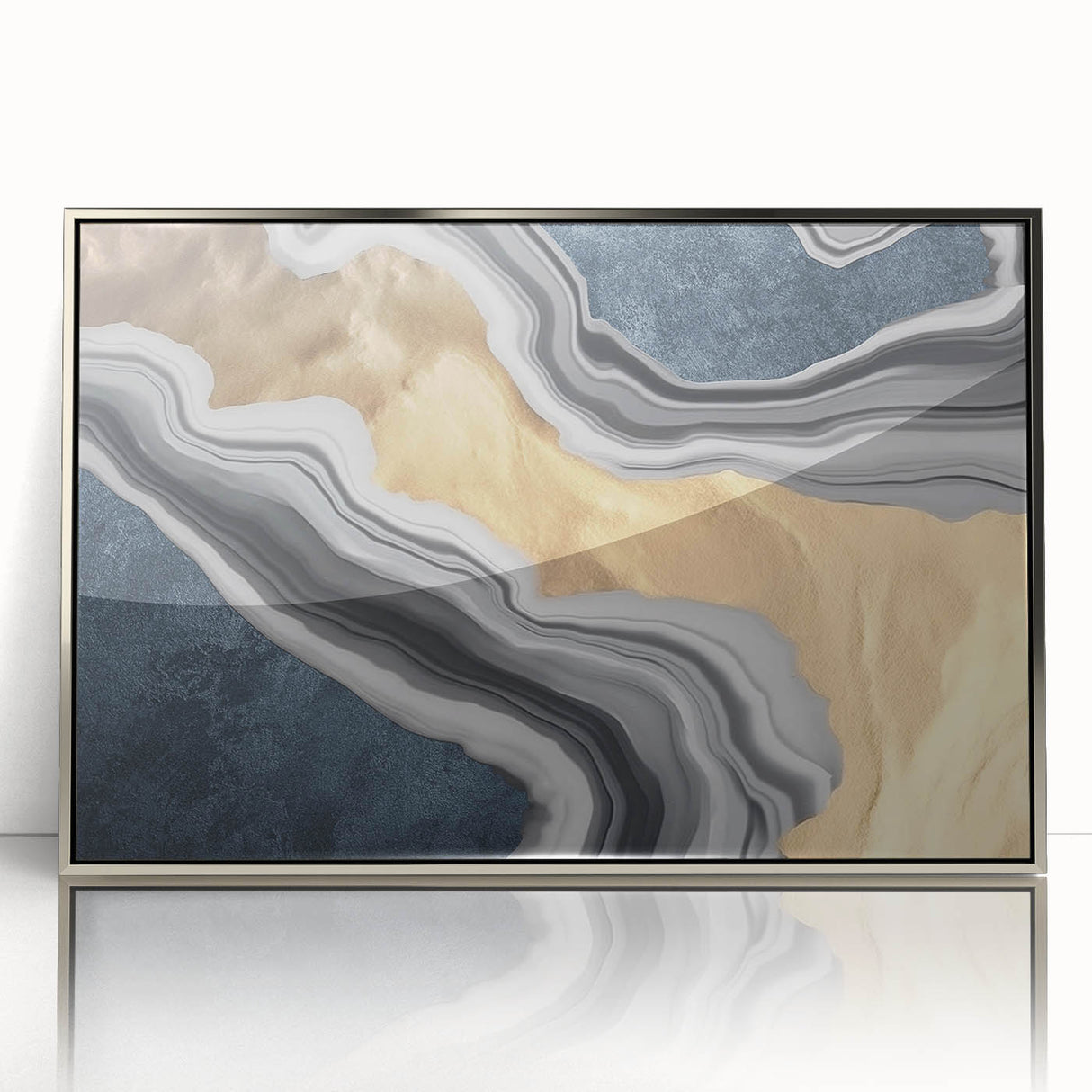Vibrant abstract wall art canvas print showcasing fluid shapes in bold colors, perfect for modern home decor or artistic spaces.