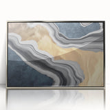 Vibrant abstract wall art canvas print showcasing fluid shapes in bold colors, perfect for modern home decor or artistic spaces.