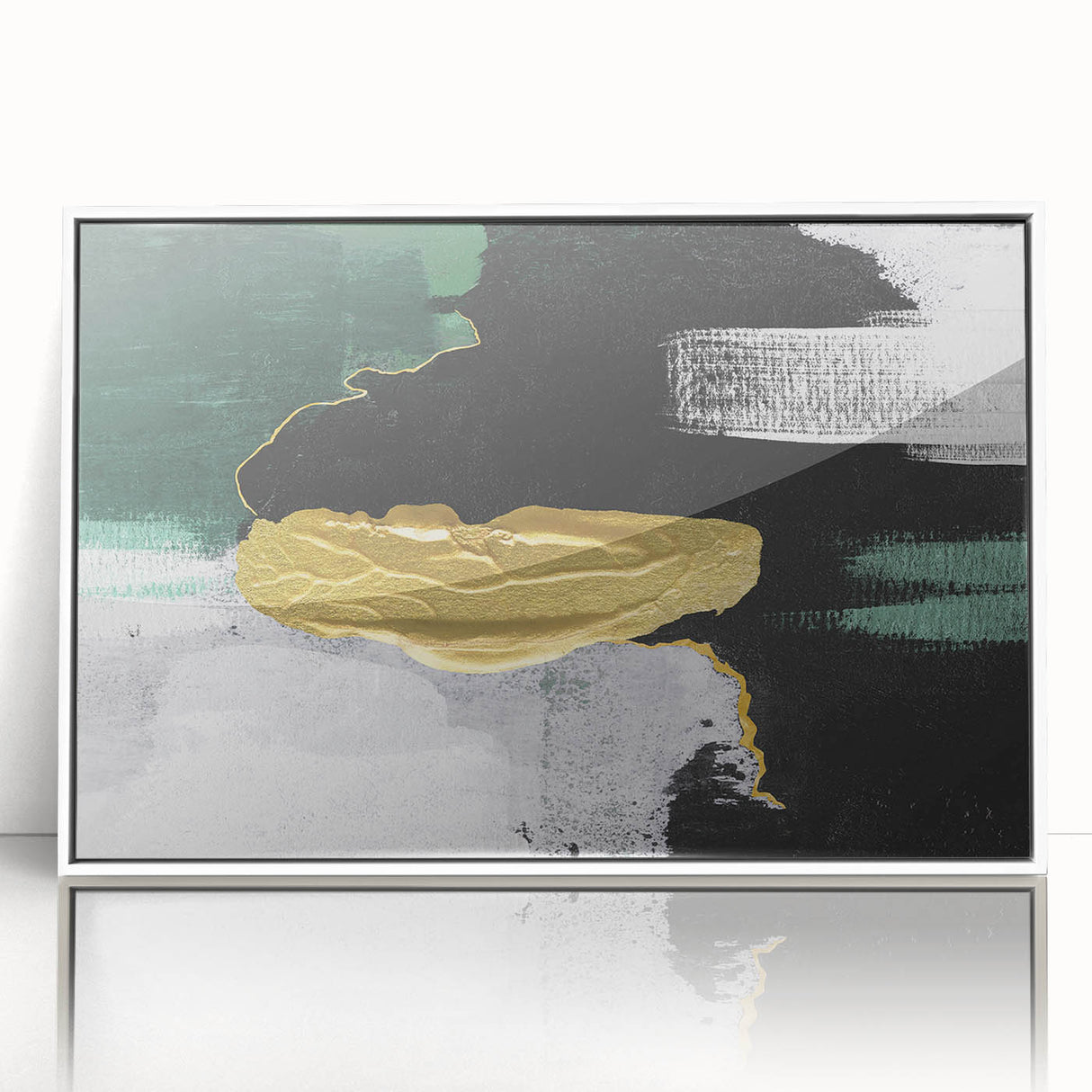 Abstract canvas artwork showcasing vibrant colors and dynamic shapes, ideal for modern home decor, emphasizing its unique artistic expression.