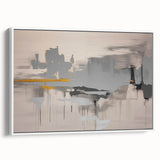 Vibrant abstract wall art canvas print featuring bold colors and dynamic shapes, ideal for modern home decor or gallery display.