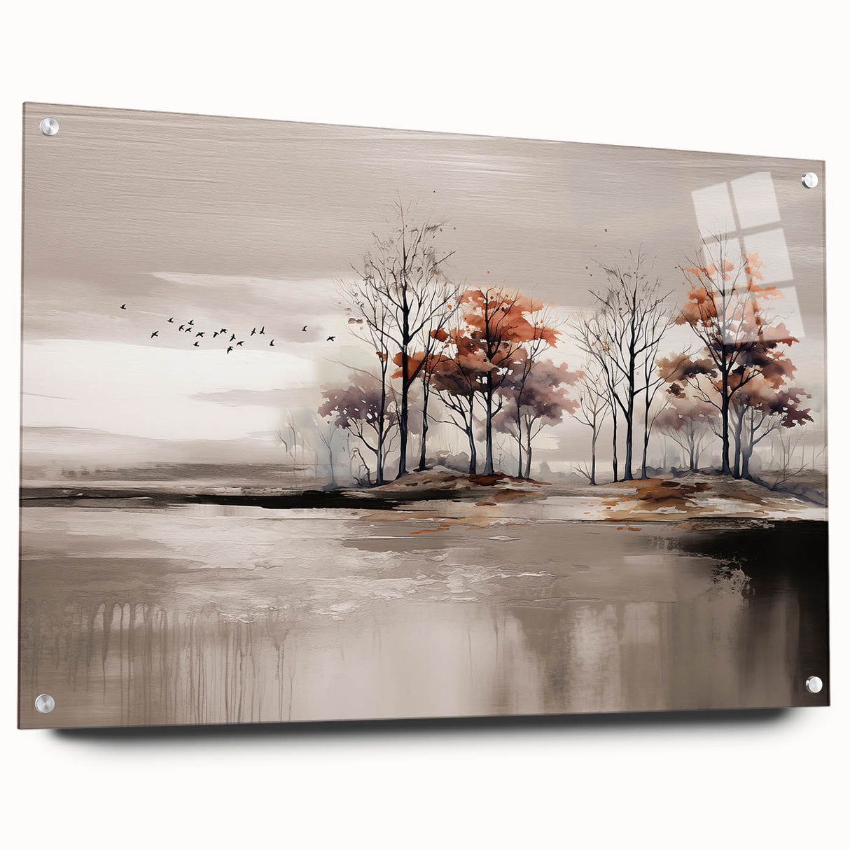 Abstract canvas print showcasing vibrant, swirling colors of blue, orange, and yellow, designed to add a modern touch to home decor, rolled for easy storage.