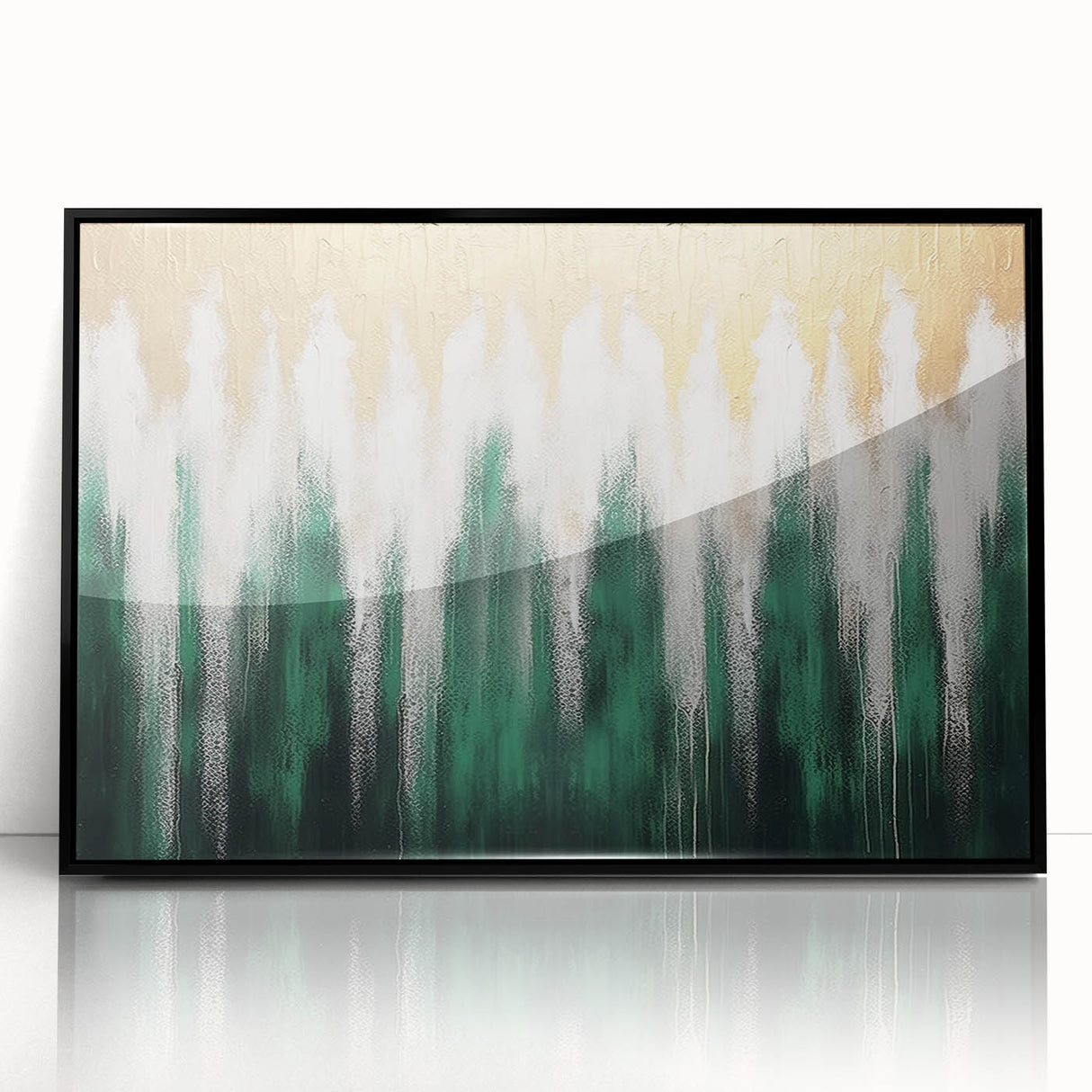 Vibrant abstract canvas artwork showcasing bold colors and dynamic shapes, rolled and packaged securely in a protective cardboard tube for safe delivery.