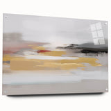 Vibrant abstract wall art canvas featuring bold colors and dynamic shapes, perfect for modern decor; rolled and ready for framing.