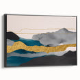 Vibrant abstract wall art canvas print showcasing bold colors and dynamic shapes, perfect for modern home decor or office spaces.