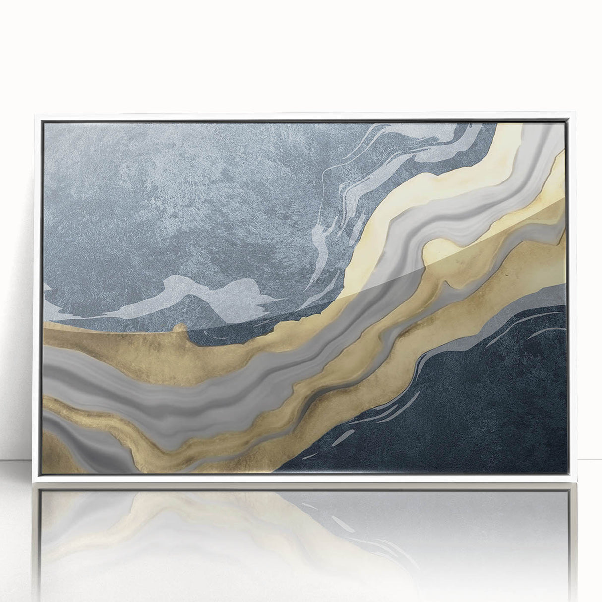 Abstract wall art print showcasing vibrant colors and fluid shapes, designed for modern home decor, perfect for enhancing living spaces.