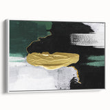 Abstract canvas artwork showcasing vibrant colors and dynamic shapes, perfect for modern decor. Textured surface enhances visual appeal.