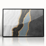 Abstract wall art print showcasing vibrant colors and dynamic shapes, ideal for modern decor, displayed on a textured canvas background.