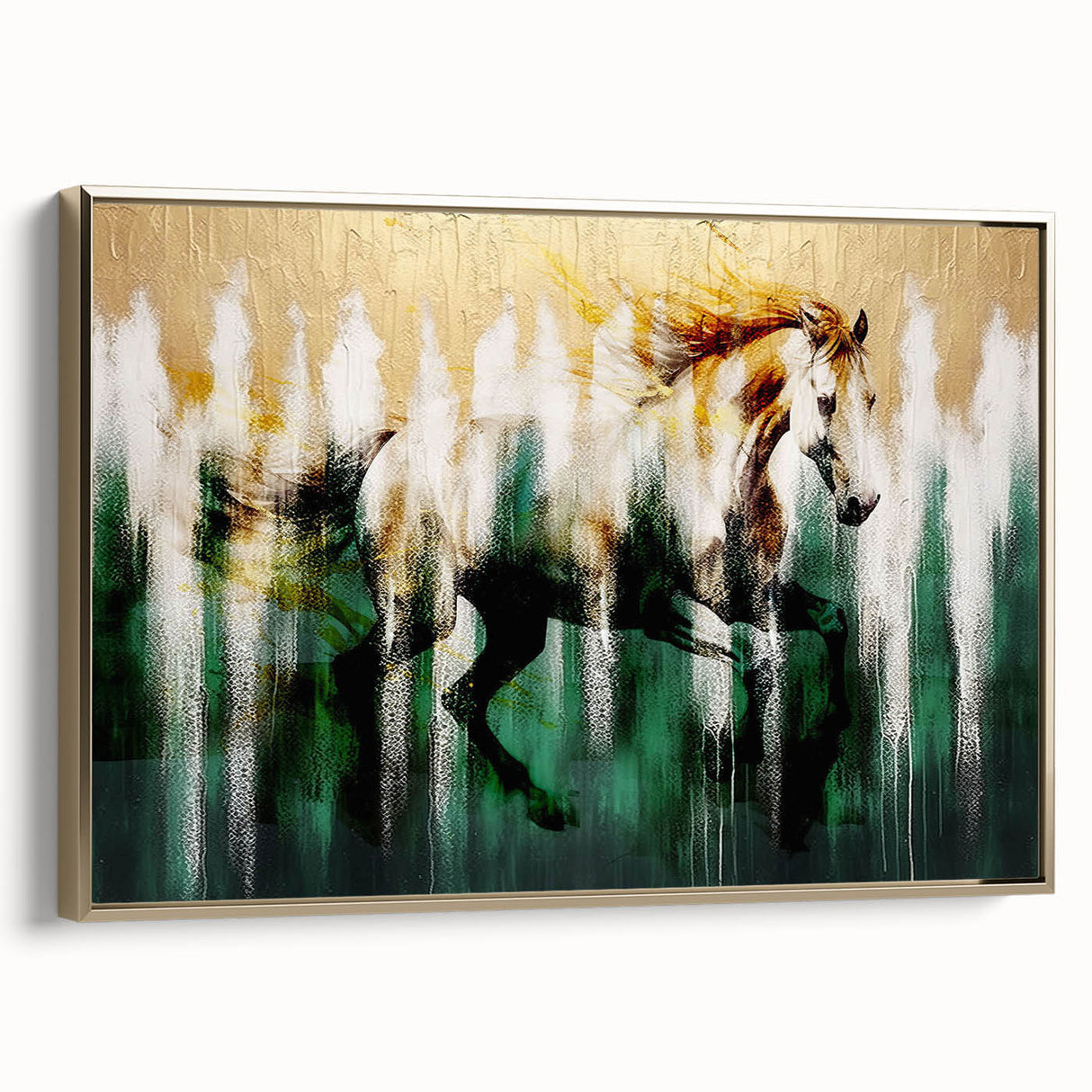Abstract canvas art piece showcasing vibrant geometric patterns in bold colors, ideal for modern home decor. Packaged securely in a protective tube for delivery.