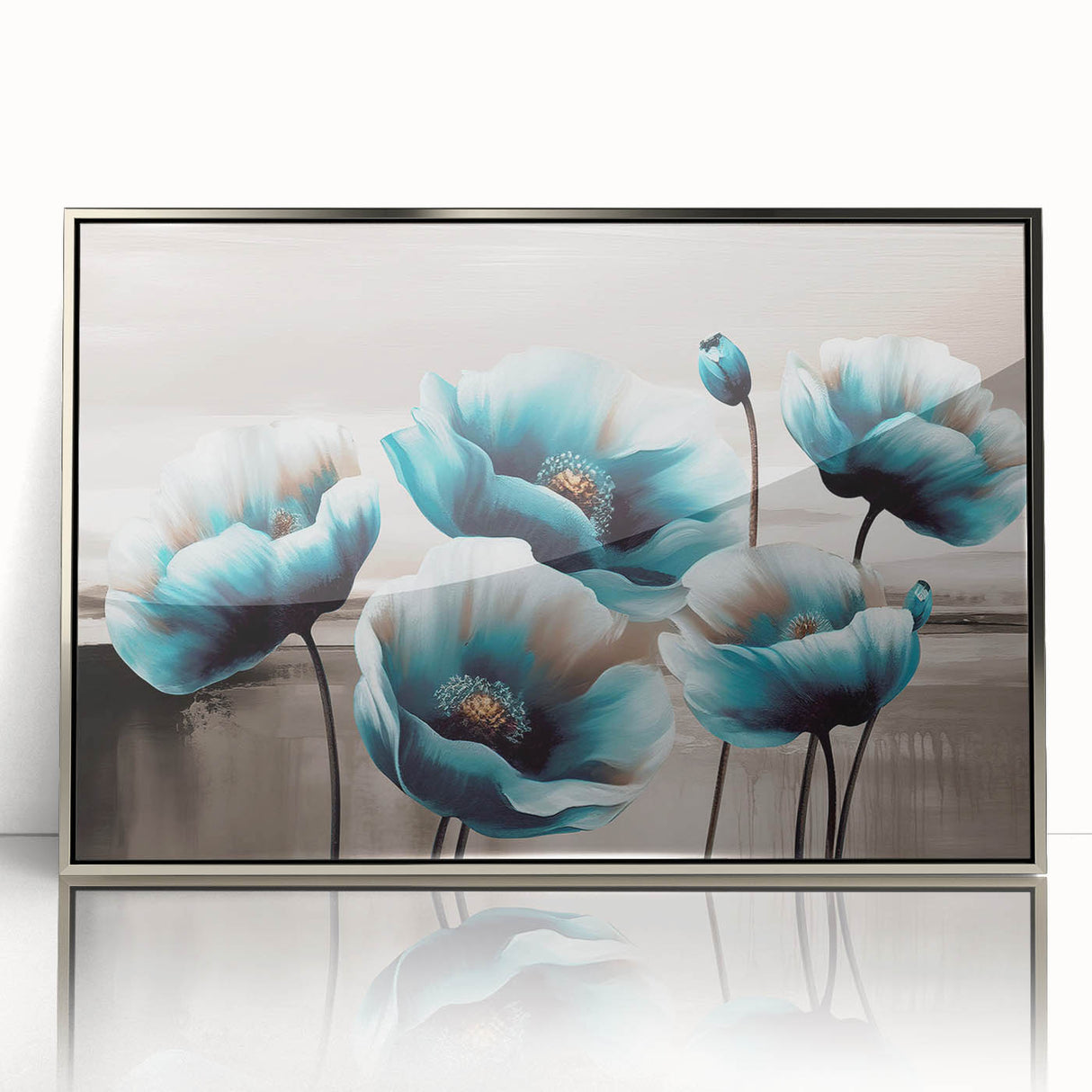 Abstract canvas artwork showcasing vibrant geometric patterns in bold colors, rolled and ready for display, highlighting contemporary design aesthetics.