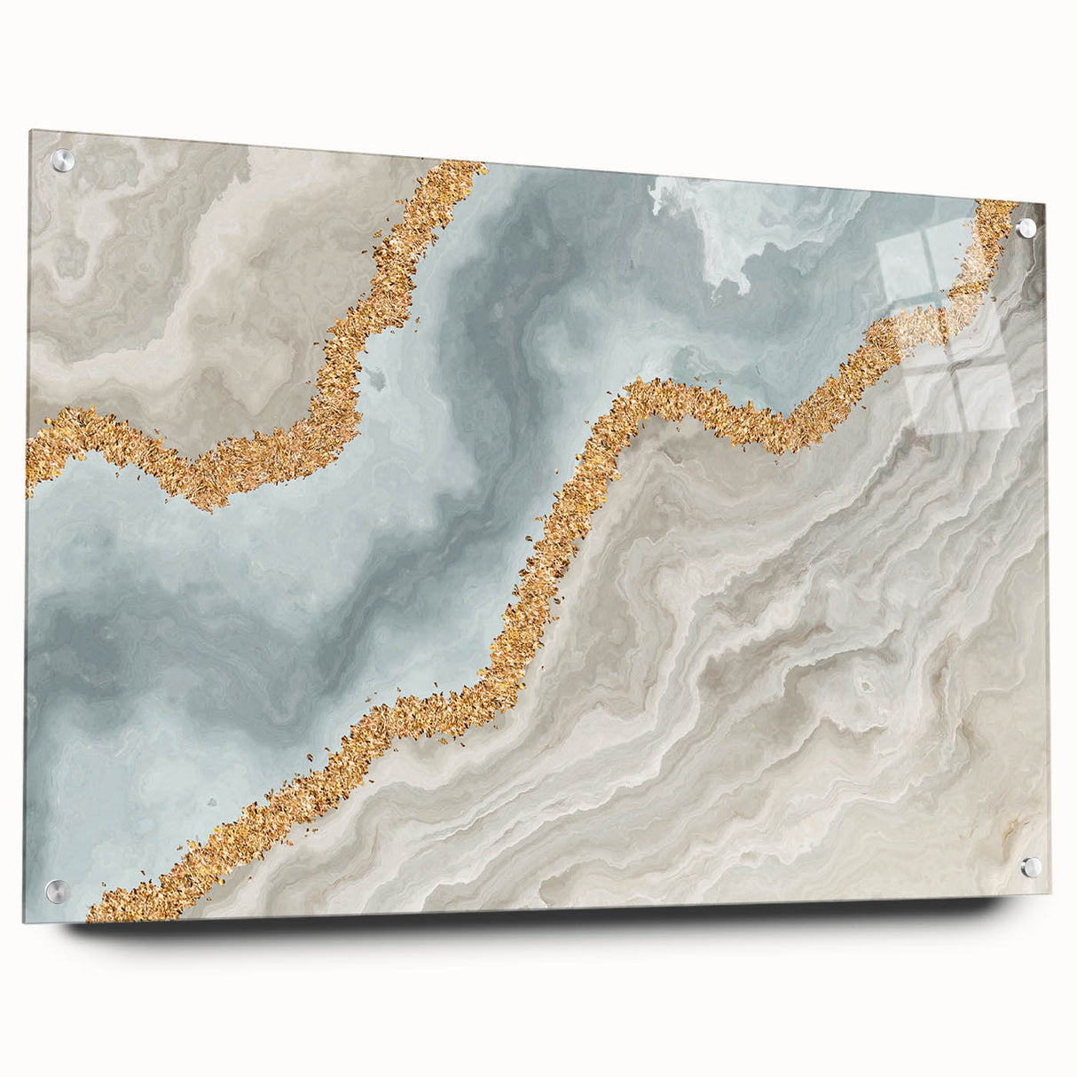 Vibrant abstract canvas art print showcasing swirling colors of blue, orange, and yellow, perfect for modern home decor and artistic expression.