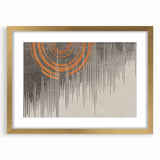 Abstract wall art canvas featuring vibrant geometric shapes in shades of blue, orange, and yellow, elegantly displayed against a neutral background, perfect for modern home decor.