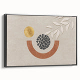Colorful abstract wall art canvas showcasing vibrant geometric shapes and patterns in blue, orange, and yellow tones, ideal for modern décor.