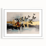 Abstract wall art print showcasing vibrant colors and dynamic shapes, designed for modern decor, ideal for enhancing living spaces.