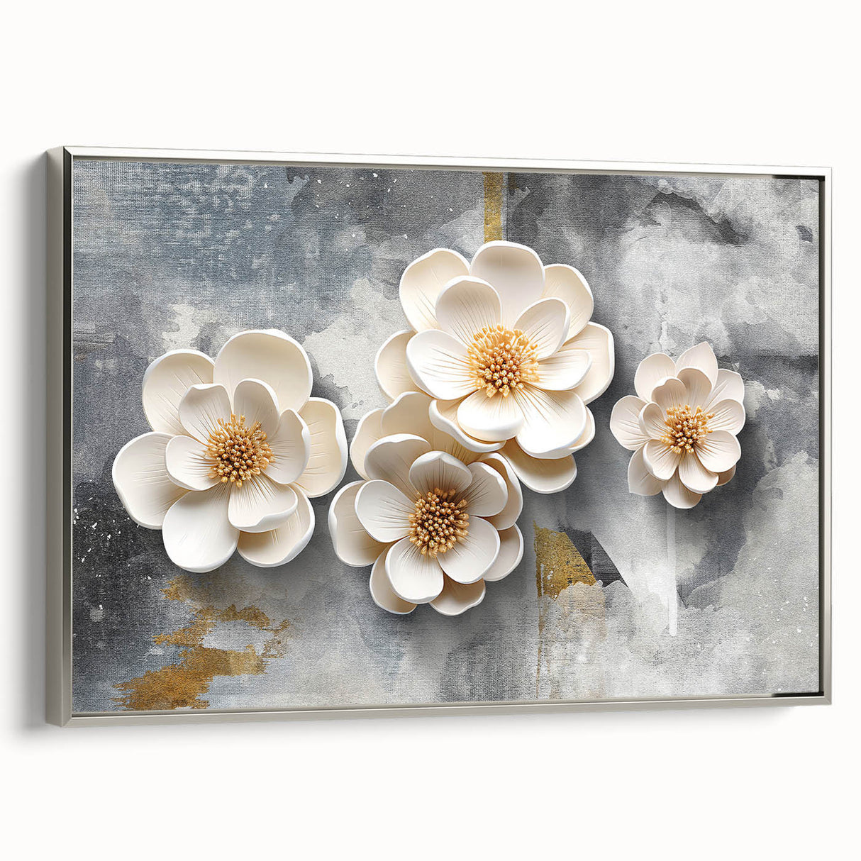Abstract wall art canvas print showcasing vibrant colors and fluid shapes, designed for modern decor, rolled for easy shipping and framing.
