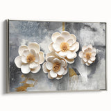 Abstract wall art canvas print showcasing vibrant colors and fluid shapes, designed for modern decor, rolled for easy shipping and framing.