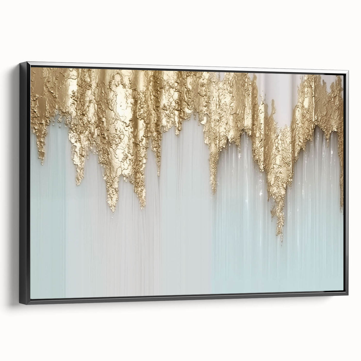 Abstract wall art canvas showcasing vibrant colors and dynamic shapes, elegantly rolled and packaged in a protective cardboard tube, perfect for modern decor.