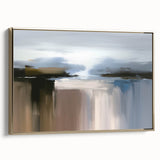 Abstract wall art print showcasing vibrant colors and fluid shapes, designed for modern decor, emphasizing creativity and artistic expression.