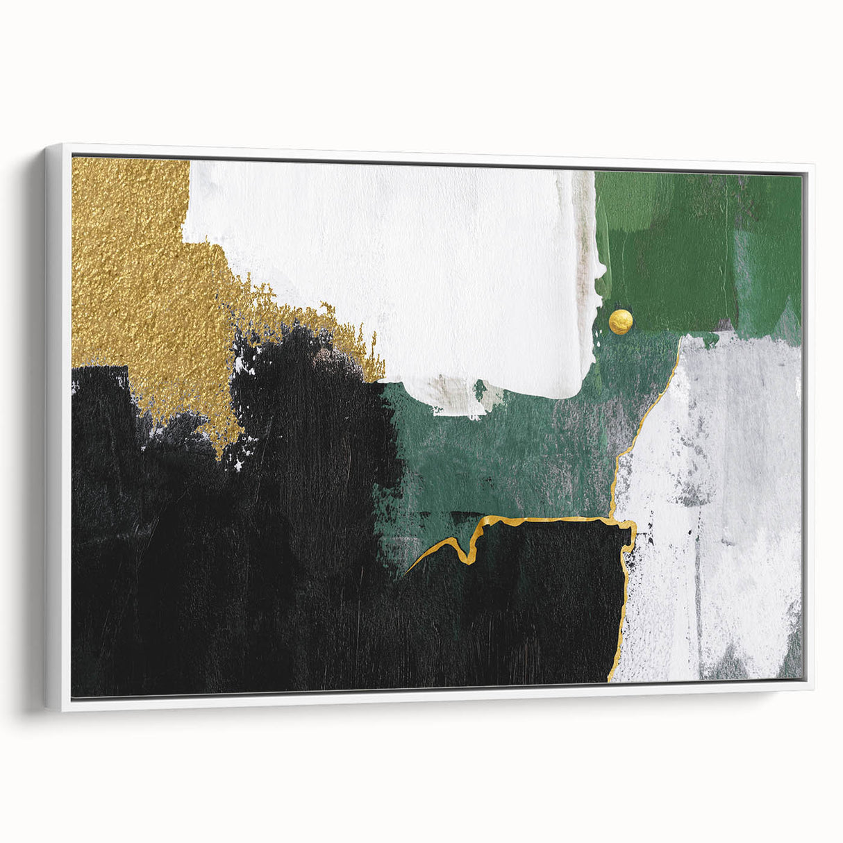 Abstract canvas artwork showcasing vibrant splashes of blue, orange, and yellow in a dynamic swirl pattern, ideal for modern decor.
