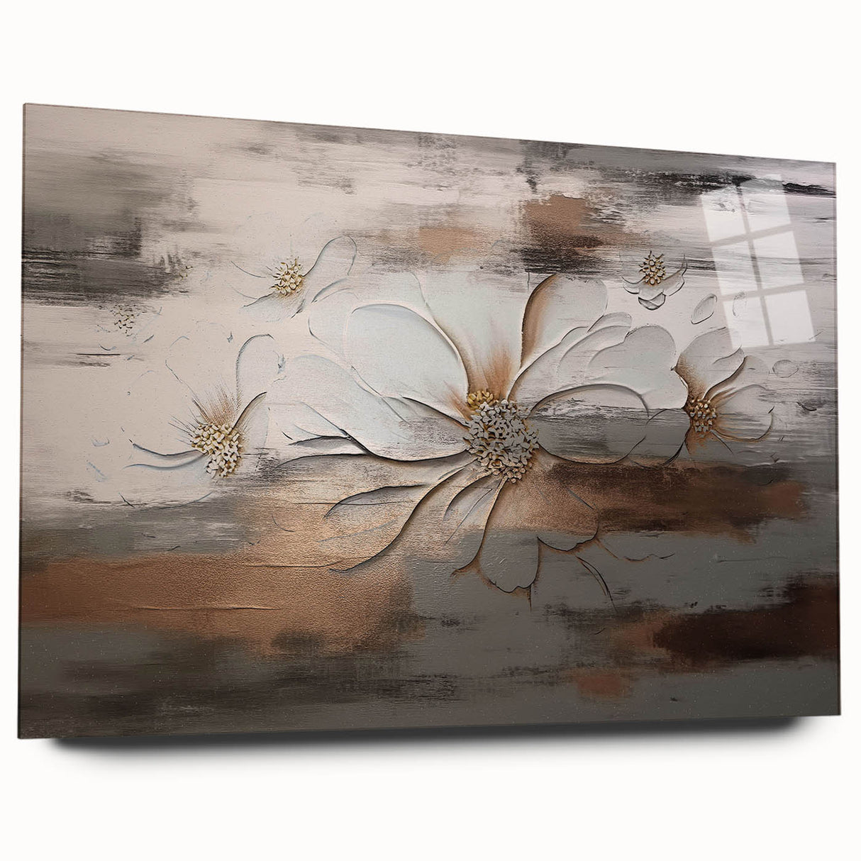 Abstract Contemplative Figure with Woodgrain - Minimalist Art