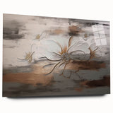 Abstract Contemplative Figure with Woodgrain - Minimalist Art