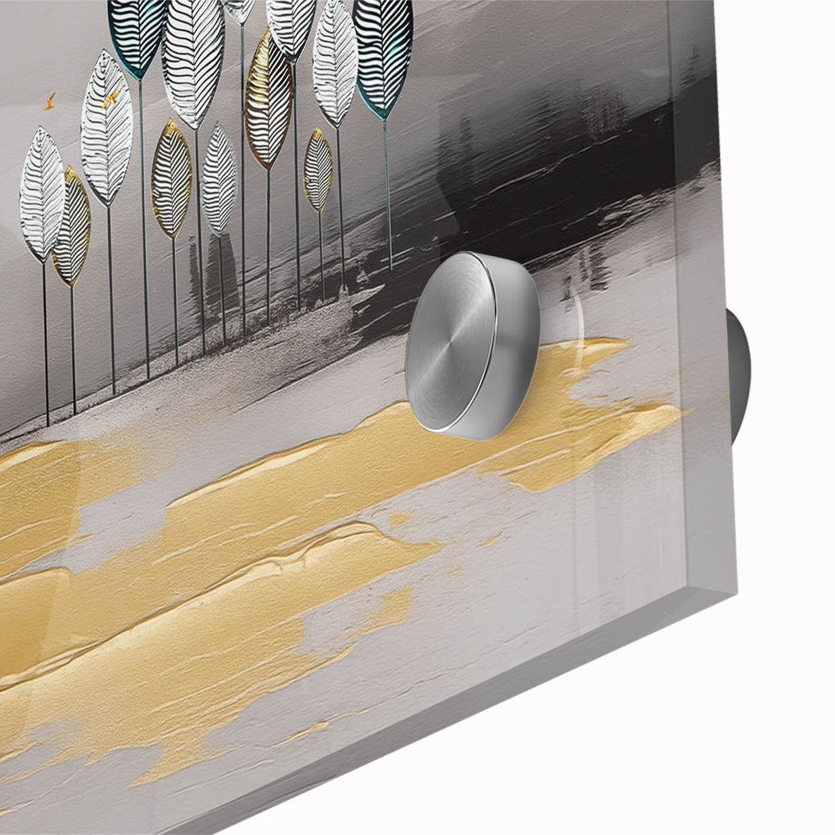 Abstract canvas artwork showcasing vibrant geometric patterns in bold colors, perfect for modern home decor. The piece features intricate details that enhance visual appeal, making it an ideal focal point for any living space.