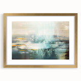 Abstract canvas art print showcasing vibrant swirls of blue, orange, and yellow, perfect for modern home decor and artistic expression.