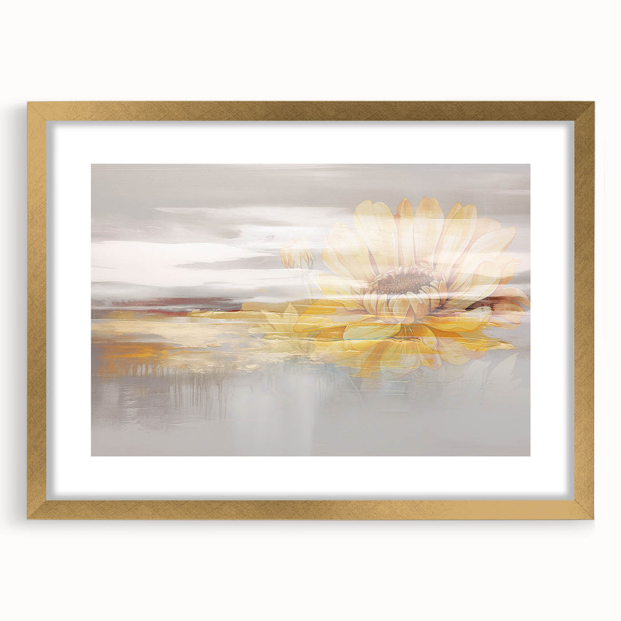 Colorful abstract wall art canvas print showcasing bold swirls and dynamic shapes in vibrant hues of blue, orange, and yellow, perfect for modern decor.