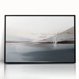 Vibrant abstract wall art canvas print showcasing dynamic shapes and colors, perfect for modern home decor and artistic enhancement.