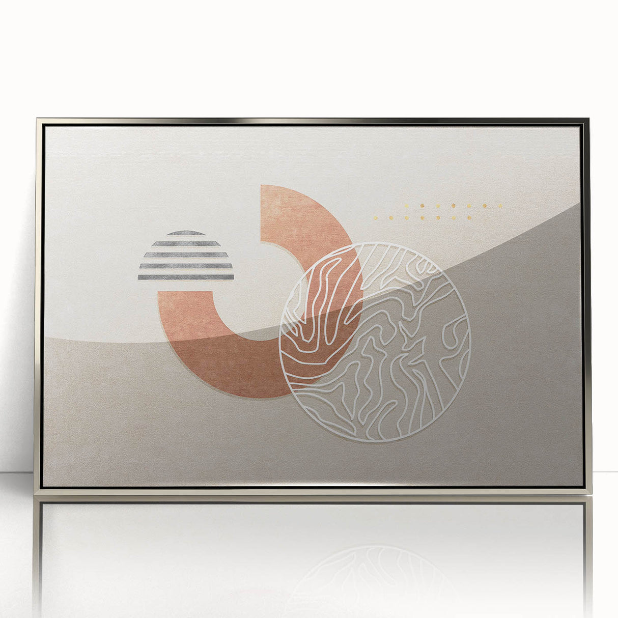 Colorful abstract canvas art print showcasing vibrant swirls of blue, orange, and yellow, perfect for modern home decor or office spaces.