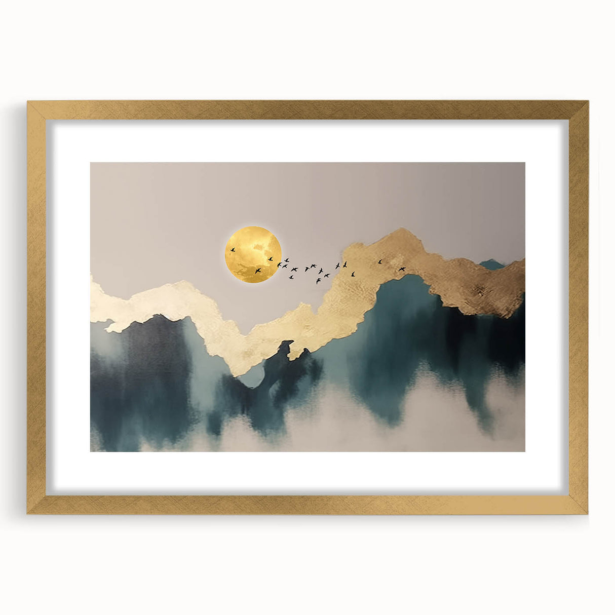 Abstract art print showcasing vibrant colors and geometric shapes, perfect for modern home decor. This piece adds a contemporary touch to any room's aesthetic.